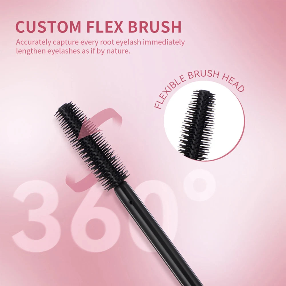 Natural Thick Curling Mascara Makeup Non-Smudge Brushes Lengthens Eyelashes Waterproof Fast Dry Black Curling Mascara Cosmetics