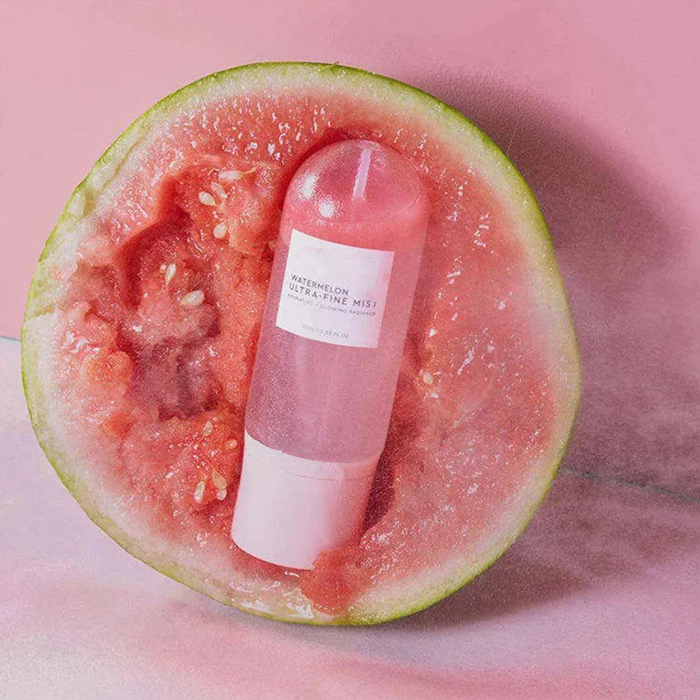 2PCS Watermelon Glow Facial Spray Ultra-Fine Watermelon Hydrating Mist With Hyaluronic Acid Refresh Brighten Dry Skin Care
