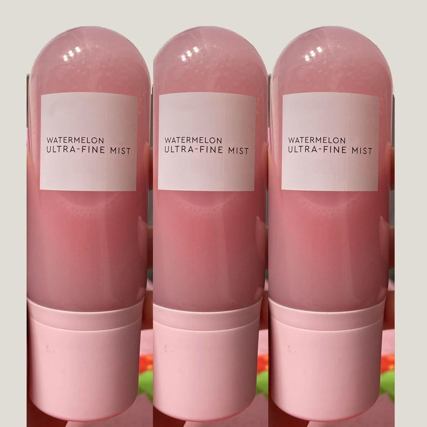 2PCS Watermelon Glow Facial Spray Ultra-Fine Watermelon Hydrating Mist With Hyaluronic Acid Refresh Brighten Dry Skin Care